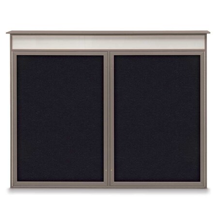 United Visual Products Single Door Enclosed Indoor Letterboard UV1125-GOLD-WHITE